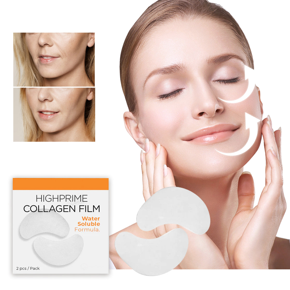 Collagen Water Soluble Eye Mask, Fade Fine Lines, Bags And Dark Circles Hydrating And Firming Eye Patch