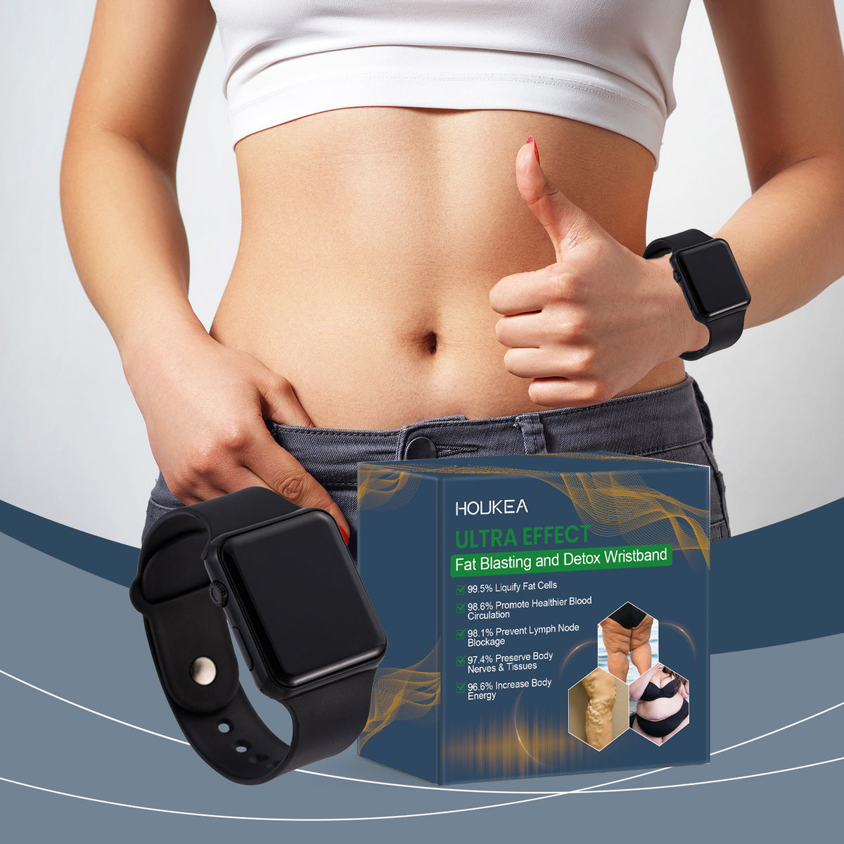 Lightweight Silicone Wellness Bracelet Watch