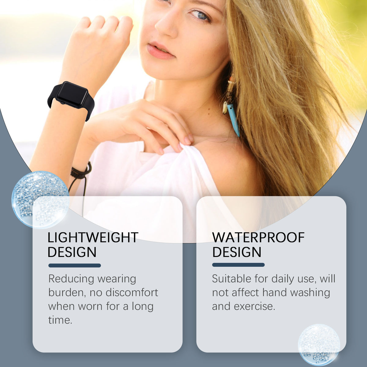 Lightweight Silicone Wellness Bracelet Watch
