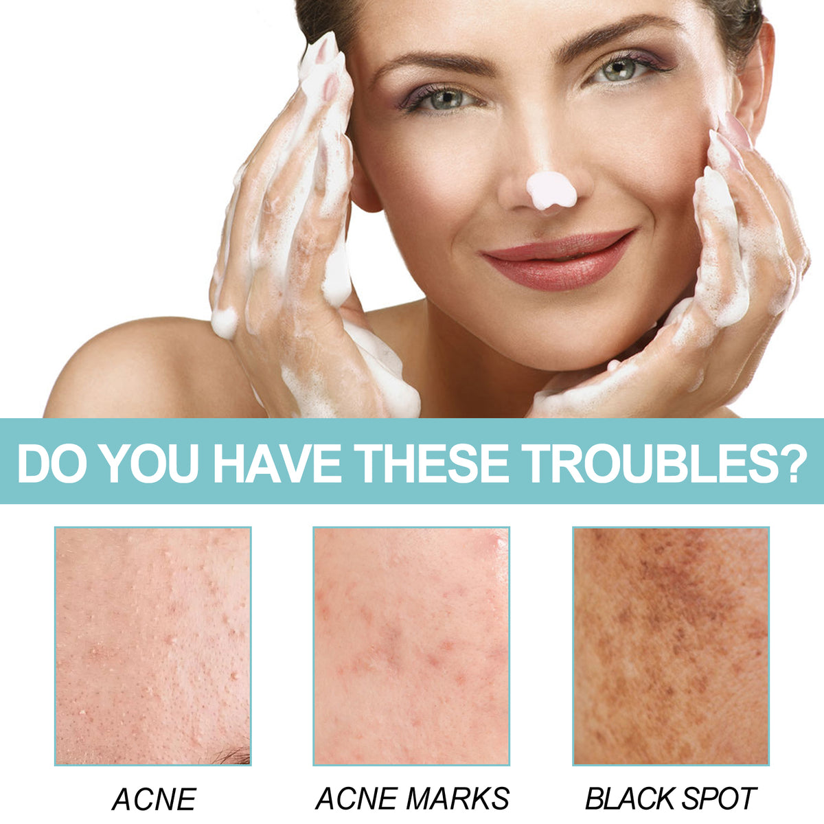 Protein Repair Cleansing Soap Cleans Pores, Lighens Acne Dark Spots, Moisturizes Brightening Face Wash Soap