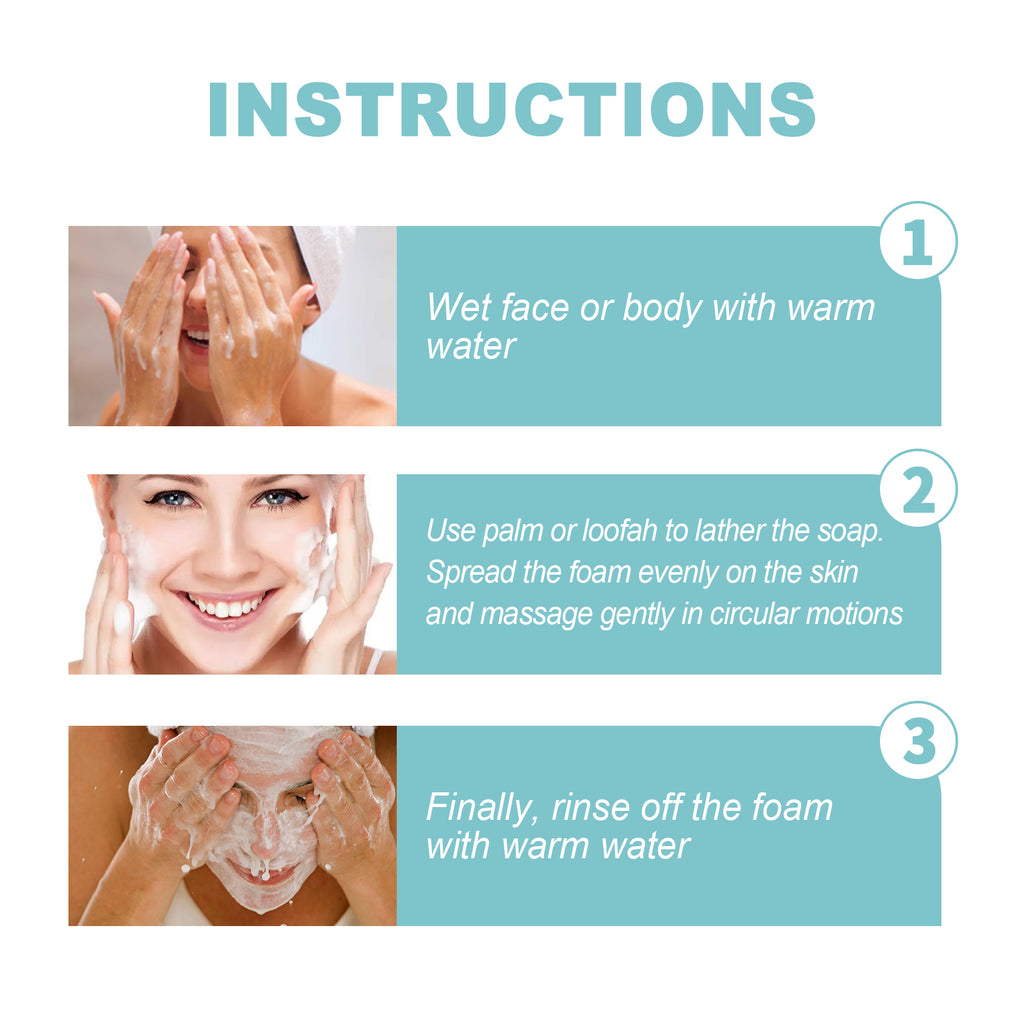 Protein Repair Cleansing Soap Cleans Pores, Lighens Acne Dark Spots, Moisturizes Brightening Face Wash Soap