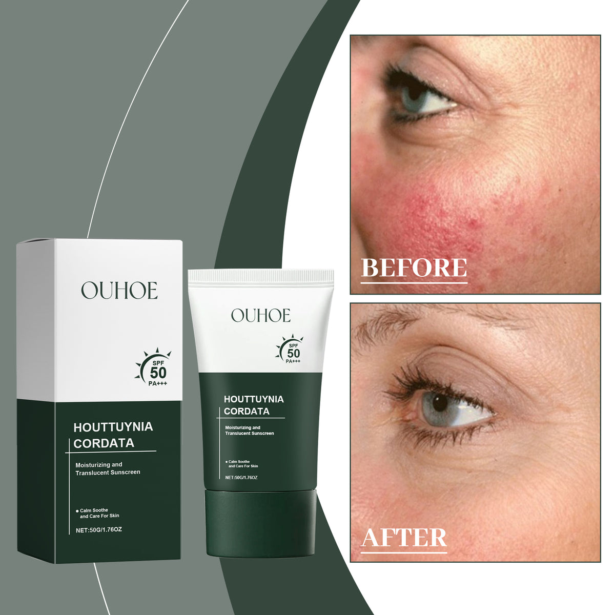 Ouhoe Moisturizing And Protective Cream, A Double Action Moisturizing And Protective Cream That Protects Light Texture And Enhances Skin Hydration All Day Long