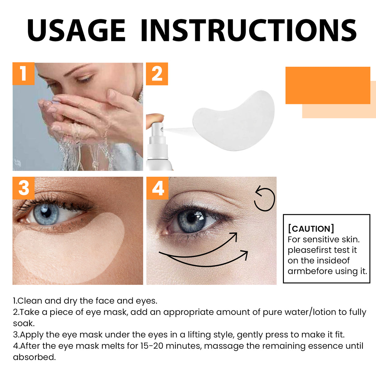 Collagen Water Soluble Eye Mask, Fade Fine Lines, Bags And Dark Circles Hydrating And Firming Eye Patch